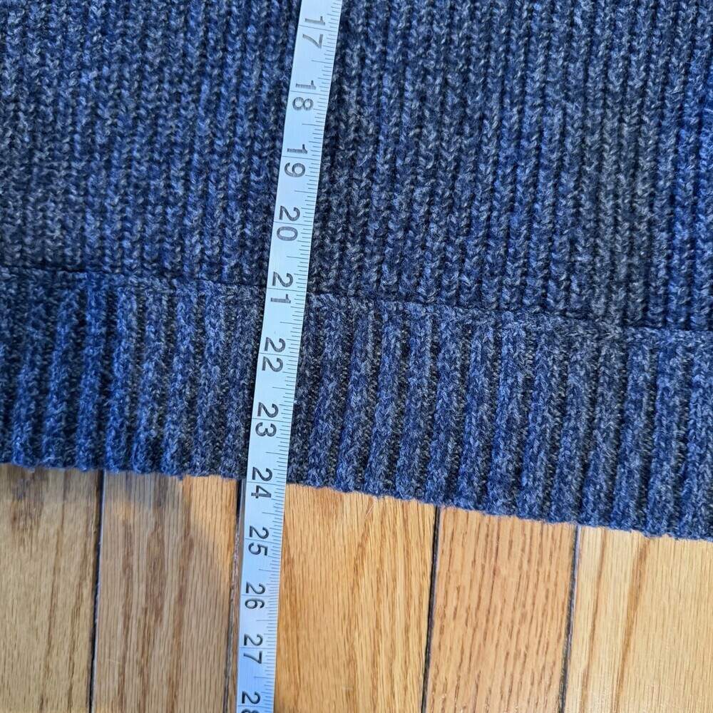 Abercrombie & Fitch Y2K Shawl Collar Sweater Womens Small Gray Moose Logo - Picture 10 of 11